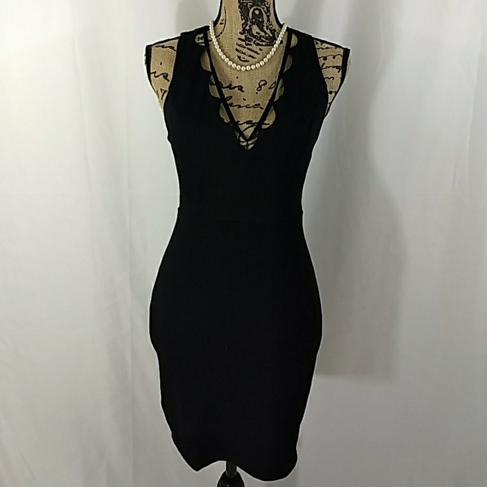 Nwt Lush Little Black Dress Sz Small Cotton Blend